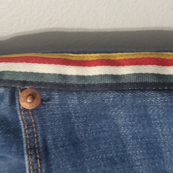 Abercrombie & Fitch Jeans Womens Size 6 Blue Multi-color Side Stripe Fra… - Picture 6 of 13